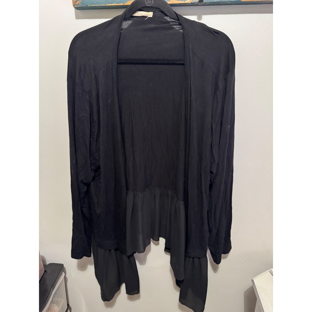 Pebble and‎ Stone black open-front cardigan